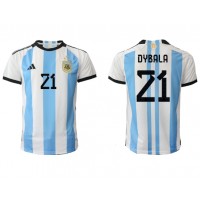 Pánský Fotbalový dres Argentina Paulo Dybala #21 MS 2022 Domácí Krátký Rukáv